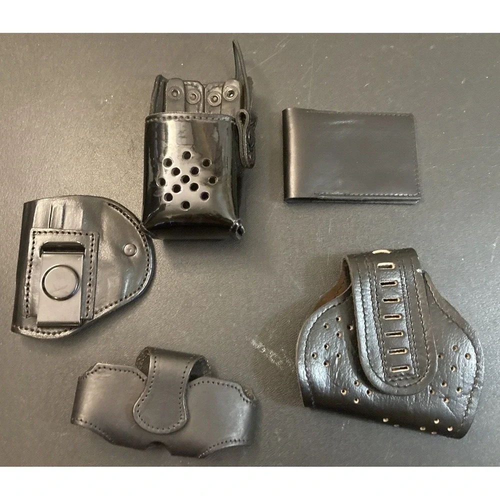 Leather Utility Belt Accessories Holsters Pouches Western Biker Fashion Lot